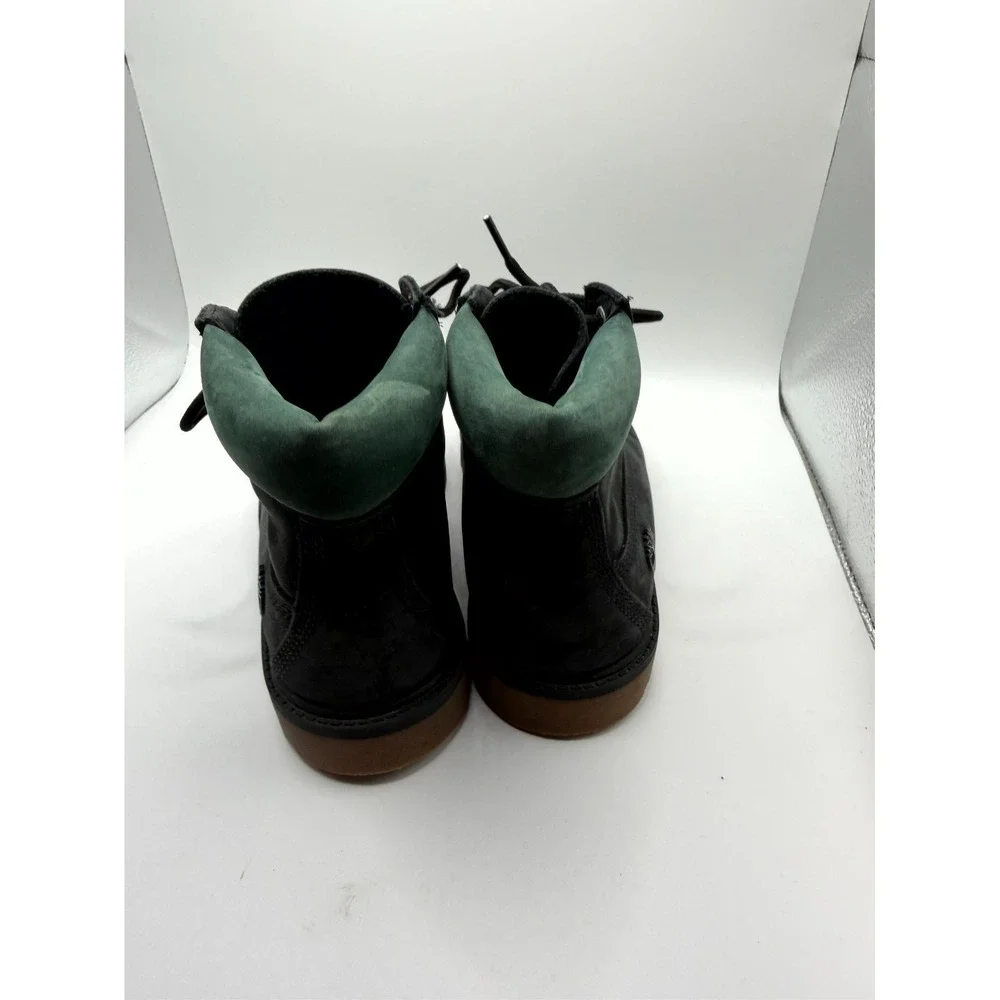 Timberland 6 Inch‎ Premium TB0A6CU8001 Boys 3 Varsity Chenille Black Nubuck Boot